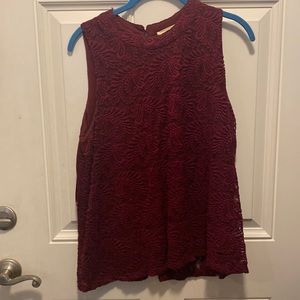 High neck crochet tank